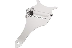 H HOMEWINS Râpe à Truffe Professionnelle Eminceur en INOX Mandoline Rasoir pour Chocolat Fromage Légumes Truffe Trancheuse Lame Réglable Manche Accessoire de Cuisine (INOX)