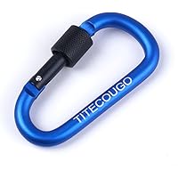 TITECOUGO Aluminum Alloy D-Ring High Strength Carabiner Key Chain Clip Hook For Camping Hiking (Not for Climbing)