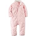 Carters Baby Clothing Outfit Girls Zip-Up Glitter Print Jumpsuit Pink Hearts 9M
