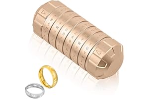 LINCMAN Cryptex Puzzleboxen, Da Vinci Code Mini-Cryptex-Schloss mit versteckten Fächern für Jahrestag, Valentinstag, geheimnisvolle Geburtstagsgeschenke für Familie und Freunde