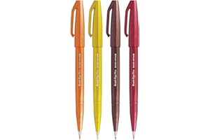 Pentel SES15C Brush Sign Pen set 4 pz assortimento "autunno"