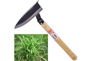 FINPAN Japanisches Gartenwerkzeug- Handhacke/Sicherheit Sichel ist perfekt zum Jäten und Kultivieren (Länge: 42 cm)