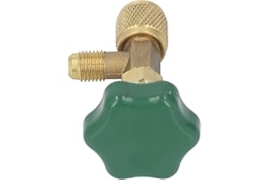 JEANOKO Zawór Czynnika Chłodniczego Klimatyzacji Miedź ABS Szczelny 1/4in SAE Zawór Zbiornika Czynnika Chłodniczego do Wymiany