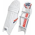 DSC Intense Leather Attitude Cricket Batting Leg Guard Men's Right, White Purple