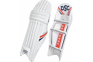 DSC Intense Attitude Cricket Batting Legguard for Men & Boys | Color: White | Material: PVC | Wide Strap and Ankle Foam | Comfort and Stability