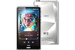 HiBy R6III 2025 DAP Player Hi Res Audio MP3 Player with Class A&AB Amp/Android 12/Bluetooth 5.0/WiFi/64G+2TB Expandable Memory