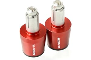 MZ-STORE GSXR 600 750 1000 2pcs 7/8"22mm Motorrad Lenkerenden Getriebe Balanced Plug Slider Lenker Endkappe Griffe Aluminium für GSXR 600 750 1000-Rot