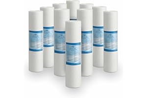 Bellerofonte 10x Filtro Agua para filtración de sedimentos, partículas e impurezas hasta 1 micra para carcasas estándar de 10”