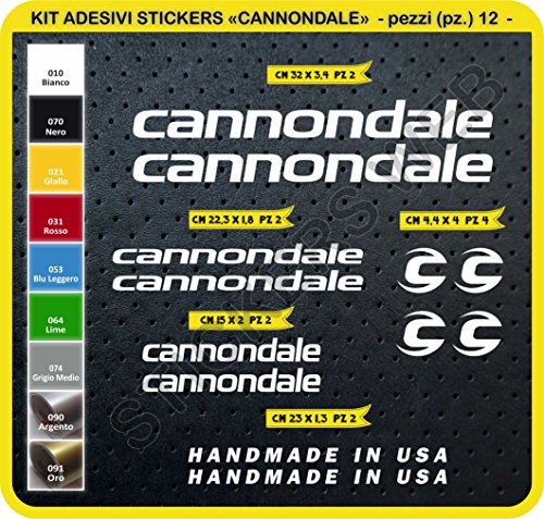 Kit de adhesivos MERIDA  para bicicleta, 24 unidades, diferentes colores. Cod. 0104 , Bianco cod. 010