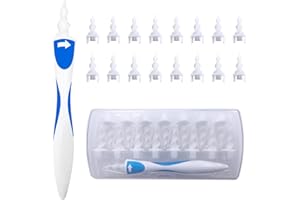 DADAPANGHU Ohrenschmalz Entferner, 360 Grad Ohrenreiniger, Ear Cleaning kit mit 16 Weiches und abwaschbaren Ersatzköpfen, Spirale Silikon Ohren Reinigung, Ohrreiniger für Erwachsene und Kinder