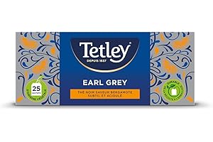 Tetley Thé Earl grey- Boîte de 25 sachets classiques