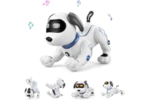 Goolsky- LE Neng Toys K16A Electronic Pets Robot Dog Stunt Dog Voice Command Programable Touch-Sense Music Song Toy para niños Cumpleaños