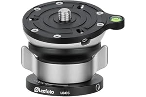 LEOFOTO LB-65 65mm Leveling Base for Tripod w Butterfly Lock Collar 40lb Max Load +/-15° Tilt