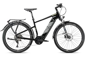 ‎HEPHA HEPHA E-Bike Trekking 7 Long Range LTD, 80Nm Mittelmotor (Upgrade AUF 100NM) Pedelec, Elektrofahrrad 708Wh Akku (bis zu 200KM), 10-Gang, APP, Unisex, 27,5 Zoll(Highstep, Schwarz, M-49cm)