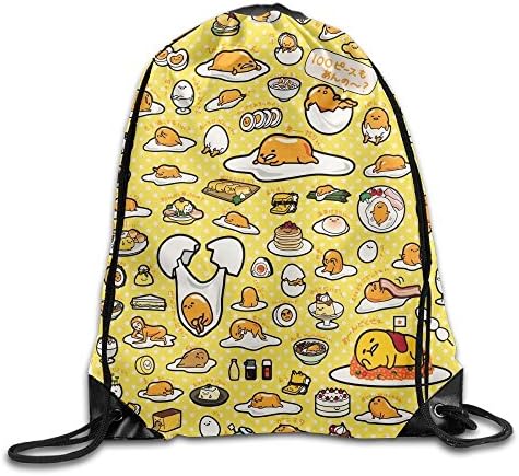 Doormat bag Gudetama Drawstring Gym Sport Bag, Large Lightweight Gym Sackpack Backpack For Men And Women