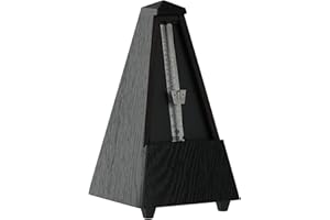Wittner Metronome Taktell Pyramid Shape System Maelzel Series 810 - Solid wood casing - With bell - Matte black oak - Mechanically wound - No batteries required - Made in Germany