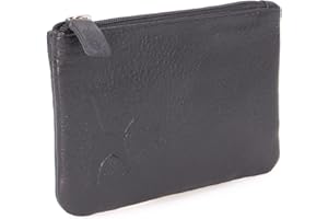 Catwalk Collection Handbags - Monedero Pequeño de Piel - Mini Billetera de Mujer - Protección RFID - con Caja de Regalo - Mimi - Negro