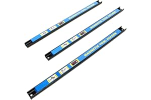 WilTec Barre porte- outils aimantée 46cm – 3pcs. Barre magnétique Acier Carbone Support Rangement outillage