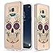 Produktbild Samsung Galaxy S8 Skull Case - True Color Clear-Shield Colorful Sugar Skull Printed on Clear Back - Perfect Soft and Hard Thin Shock Absorbing Dustproof Full Protection Bumper Cover