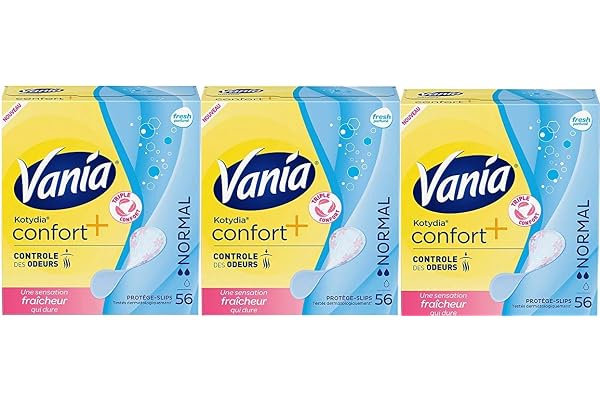 Vania Kotydia Protege-slips Confort + Normal Fresh x 56 - Lot de 3