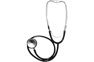 TENSO Dual Head EMT Aluminium Lightweight Doctors Nurses Vet Student Medical Stethoscope - Black