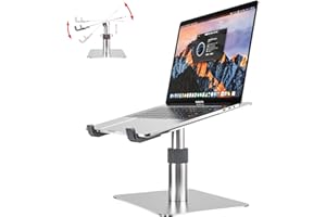 Rseuphiee Supporto PC Portatile Alluminio, Altezza/Angolo regolabile, Girevole a 360°, compatibile con Notebook(10-16pollici)