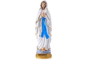 QIANLING 30 cm Jungfrau Maria Statue, Religiöses Geschenk Gesegnete Mutter Jungfrau Maria Figur, Harz Katholische Marienstatue für Religiöse Heimdekoration Innengebrauch