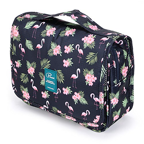 BTSKY Neceser de Viaje de Aseo y Lavado con Asa Organizador de Bolso Impermeable para Maquillajes Cosméticos Cepillo de dientes Toallas Espejos(Con Gancho)