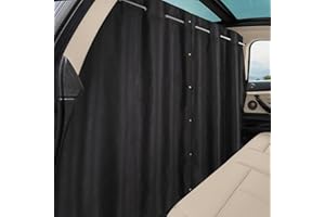 XCBYT Cortina Divisoria Coche Desmontable, Protección Privacidad y Oscurecimiento Total Cortinas Divisorias Furgoneta, Ideal Furgoneta Camper, Autocaravana, Todos los Vehículos 180 x 126 cm
