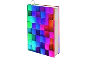 Kuiaobaty Fundas cuadradas de color para libros de Biblias, cubierta de tela colorida arcoíris para regalos de amantes de los libros de novelas de tapa blanda