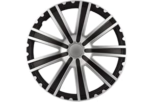 AUTO-STYLE Zestaw kołpaków ozdobnych Toro 16 cali czarny/srebrny