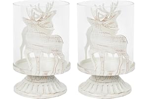 TAIKOUL 2 pcs Porta Candele Centrotavola Natalizio Portacandele Cervo Natale Candele Avvento Candele Natalizie Candelabro Natalizio per centro tavola natalizio Festival Candele Natalizie Decorative