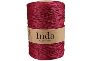 BORGO DE' PAZZI FIRENZE Cordino per Borse a Uncinetto, 2mm in Polipropilene (Vino 6), Filati per Uncinetto e Ferri, Made in Italy, BORGO DE’ PAZZI FIRENZE