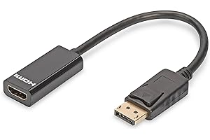 Esellertree Displayport to HDMI Adapter, Dp(Display Port) Male to Hdmi Female 1080P Converter Cable with Audio Compatible for Laptop, Desktop, PC, HDTV, Monitor, Projector