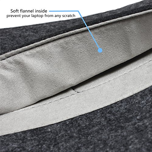 Makion Tragen Filz-Hülse Laptop Tasche Hülle Tasche mit XS Tasche für 13,3-Zoll-MacBook Air / Pro Retina und die meisten 11-13 „Ultrabook Netbook, dunkelgrau Sleeve - 6