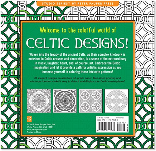 Celtic Designs Adult Coloring Book (31 stress-relieving designs) (Studio)
