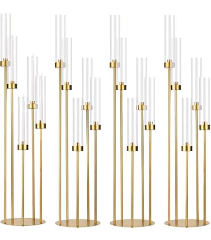 Orrefors Carat Kerzenständer-Paar – 24,9 Cm, Geschliffenes Kristall-Design