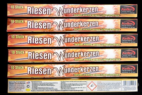 100 Wunderkerzen 30cm Brenndauer 60 Sekunden – 10 Packungen a = 10 Stück - 2