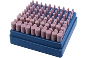REDIFY UKCOCO Dremel Lot de 100 meules de polissage Mandrin 3 mm Tige abrasive Mandrin monté Accessoires de polissage Kit d'accessoires pour outils rotatifs