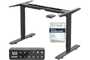 ‎MAIDESITE MAIDeSITe Elektryczne biurko z regulacją wysokości z 2 mocnymi silnikami, stelaż stołu z regulacją wysokości, 2-częściowe nogi oraz 4 sterowanie pamięcią i funkcja ochrony przed kolizją