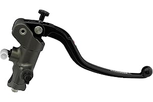 ACCOSSATO Pompa Freno Radiale Forgiata 19 x 20 Grigio Con Leva Fissa Lunga Nera