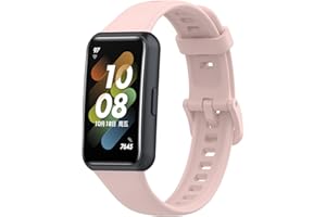 Panda Bobo Strap Compatible with Huawei Band 7 (LEA-B19), Soft Silicone Sport Replacement Wristband for Huawei Smartwatch, Adjustable Waterproof Watch Strap for Women Men