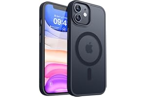 CANSHN Ulepszone etui magnetyczne do iPhone 11 [kwadratowe krawędzie] kompatybilne z bezprzewodowym ładowaniem MagSafe (czarne)