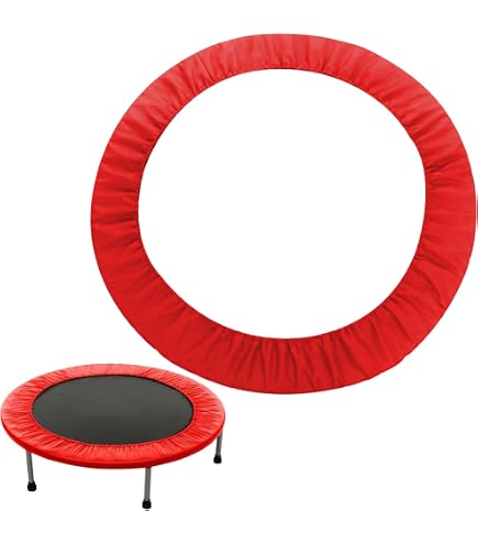 Housse De Protection Pour Mini Trampoline Enfant 91/101 Cm - Tissu Oxford, 6 Trous, Rembourrée (noir/rose)