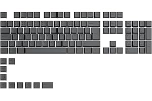 Glorious Gaming 115x GPBT-Keycaps - Cherry-Profil, äußerst widerstandsfähiger PBT-Kunststoff, optisch EIN Blickfang, überragende Akustik, Originalschrift, Deutsch Layout - Schwarze Esche