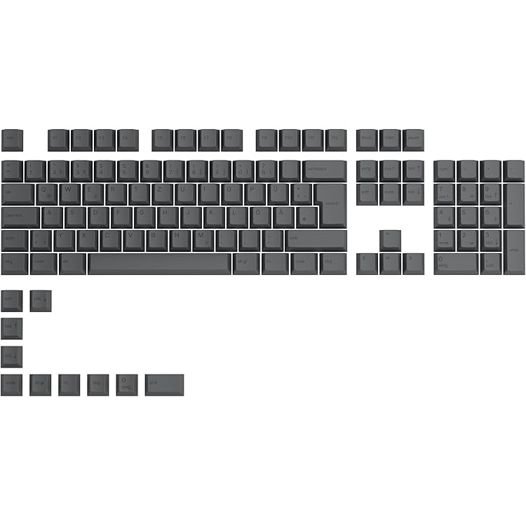 DROP GMK White On Black Custom Mechanical Keyboard Keycap Set 