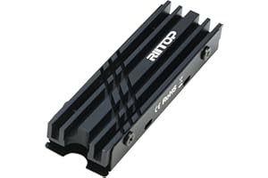 RIITOP M.2 Kühlkörper NVME NGFF 2280 SSD Kühlkörper, M.2 SSD Kühlkörper mit thermischem Silikon Pad, Unterstützung einseitig und doppelseitig M.2 SSD, für Desktop PC Computer