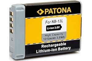 PATONA NB-13L akumulator litowo-jonowy o wysokiej wydajności - zamiennik do akumulatora Canon NB-13L (prawdziwe 1010 mAh) najnowszej generacji