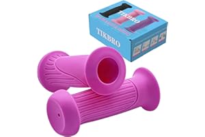 TIKBRO Bike Handlebar Grips for Kids – Non-Slip Scooter Handle Grips for Boys and Girls, Soft TPR Rubber Fits Balance Bikes, Tricycles