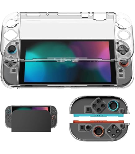 Orzly Essentials Pack for Nintendo Switch (Bundle Includes: Glass